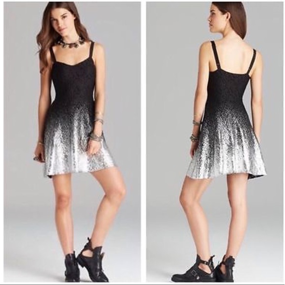 Free People Dresses & Skirts - ⬇️Free people lace metallic skater dress